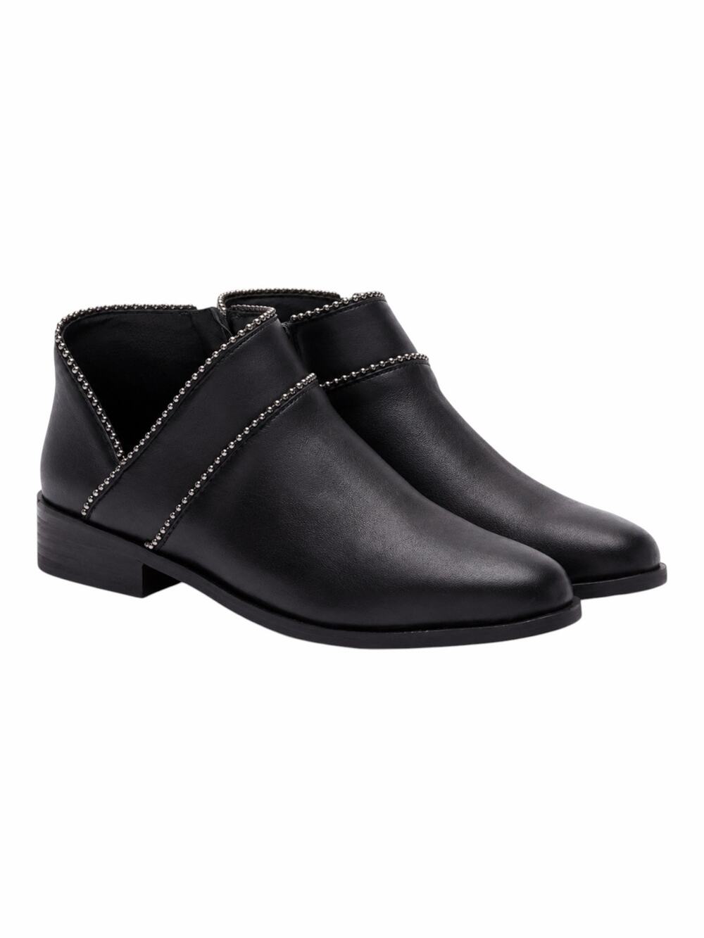 NEW Lucky Brand Perrma Black Glove Nappa Leather Moto Ankle Booties Size 8.5